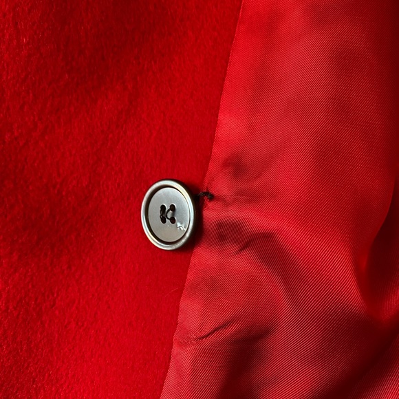 🔥Christian Dior🔥 cardinal red full length lambs wool coat. Vintage 1985. Sz 10 - Picture 11 of 13